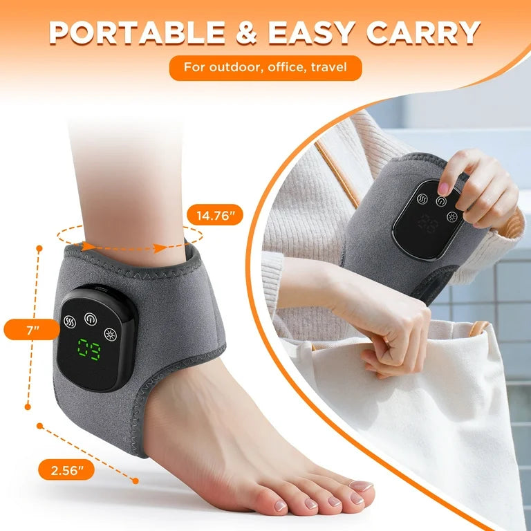 Portable Foot and Ankle Massager with Heat Kneading Vibration