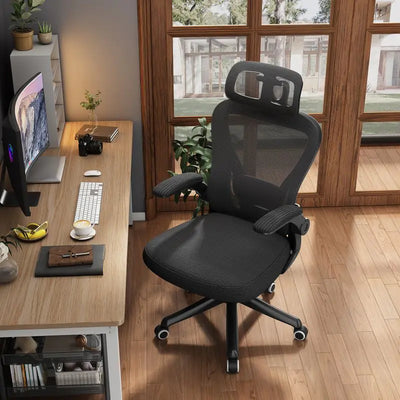 Ergonomic Black Swivel Office Chair