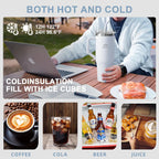 40 oz Tumbler with Handle and Straw Lid Double Wall Vacuum Reusable Stainless Steel Insulated Water Bottle