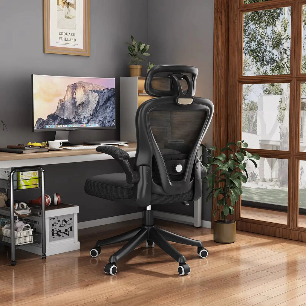 Ergonomic Black Swivel Office Chair