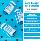 Goli Zero Sugar Trio - World's First 3-in-1 Pre, Post, Probiotic, Apple Cider Vinegar with Vitamin B12 and Probiotics, Ashwagandha & L-Theanine, Vitamin D Gummies